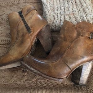 BED STU Womens Vintage Brown Booties - 8.5